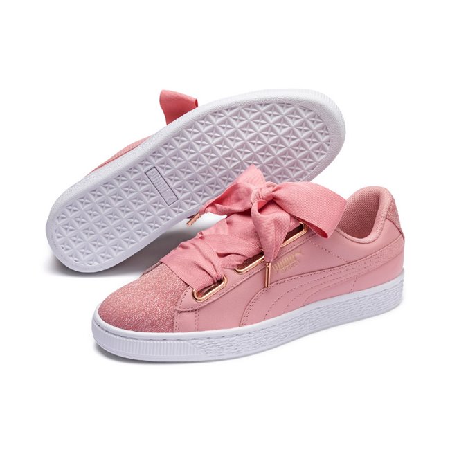 pink leather pumas