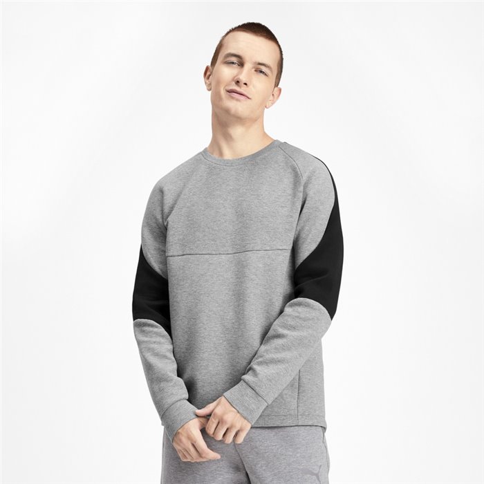 puma stripe crew neck sweater