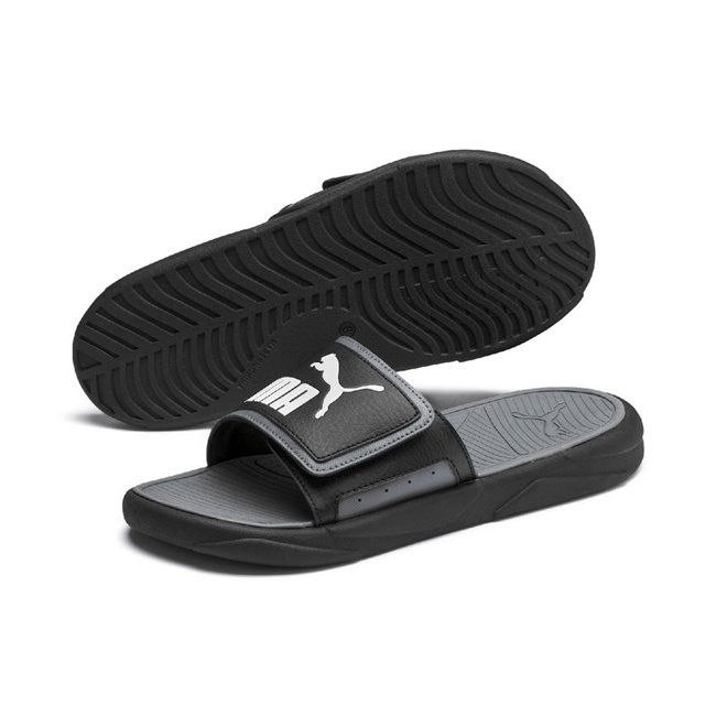 puma leather flip flops