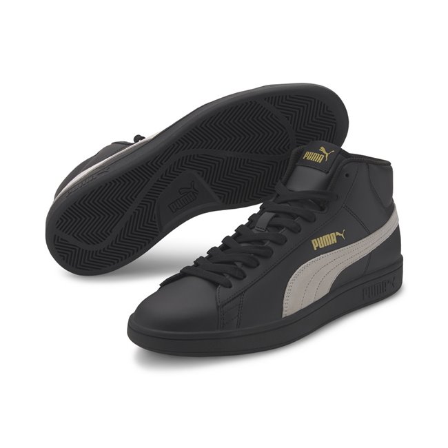 black leather puma shoes